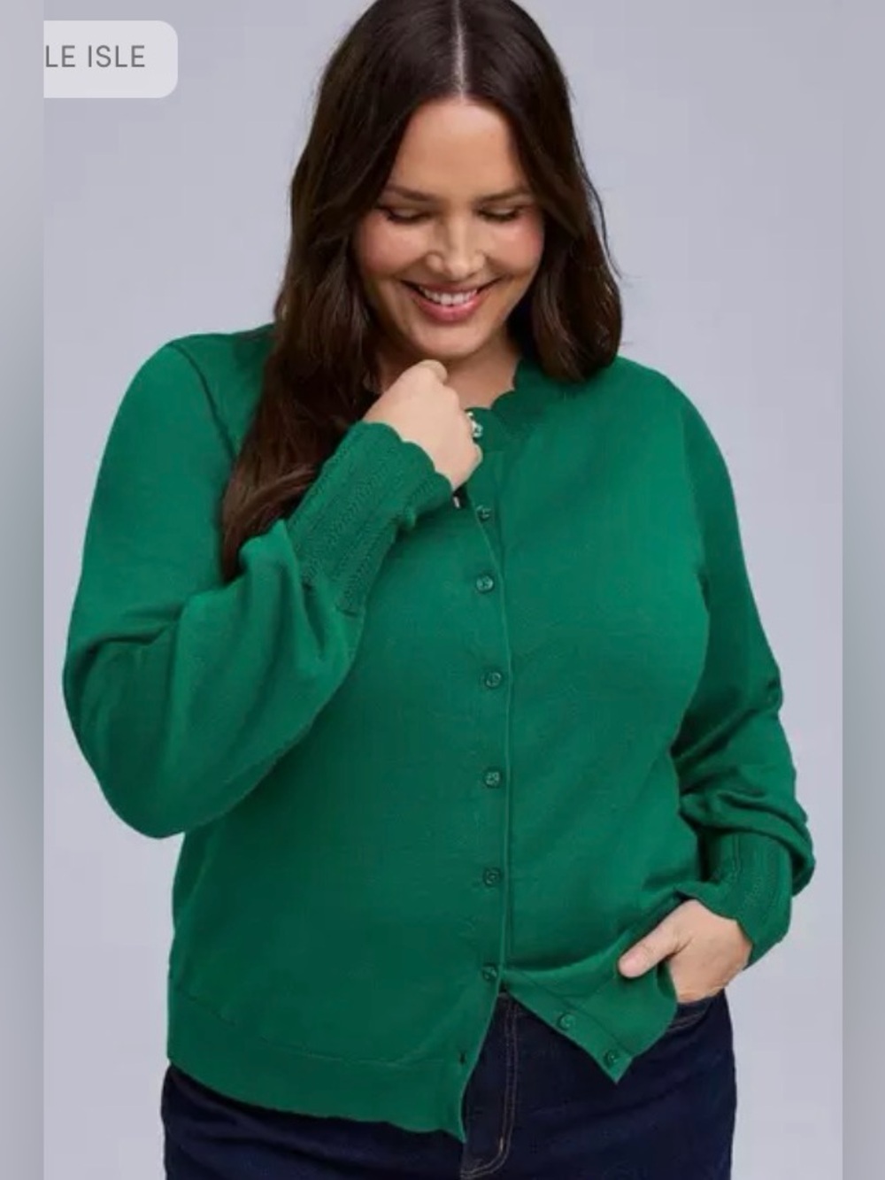 *Belle Isle by Torrid Scalloped Detail Cardigan Sweater | NWT
